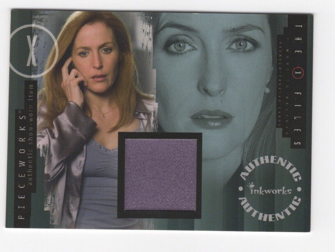 Gillian Anderson as Scully X-Files I Want to Believe Pieceworks Costume Card PW2