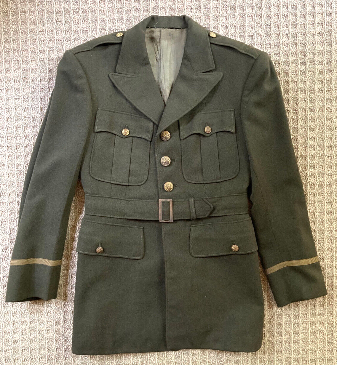 RARE WW2 US ARMY C.I.C. COUNTER INTELLIGENCE CORPS M1940 SERV. COAT TAILOR MADE