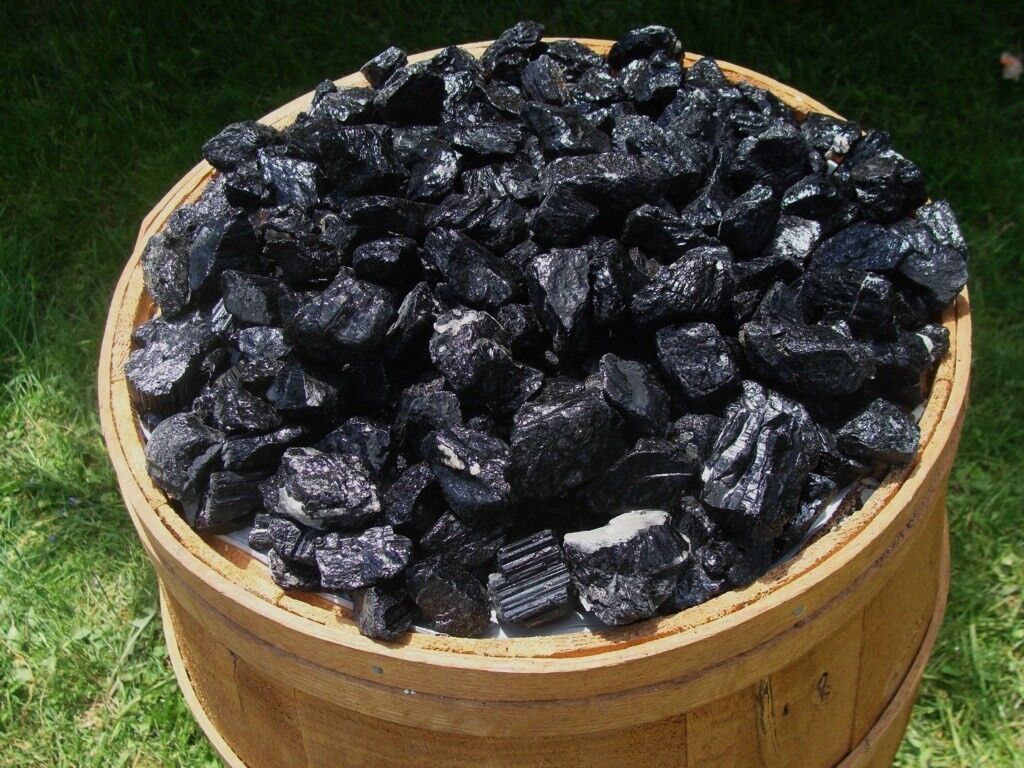 2000 Carat Lots of Unsearched Natural Black Tourmaline - Plus a FREE Faceted Gem