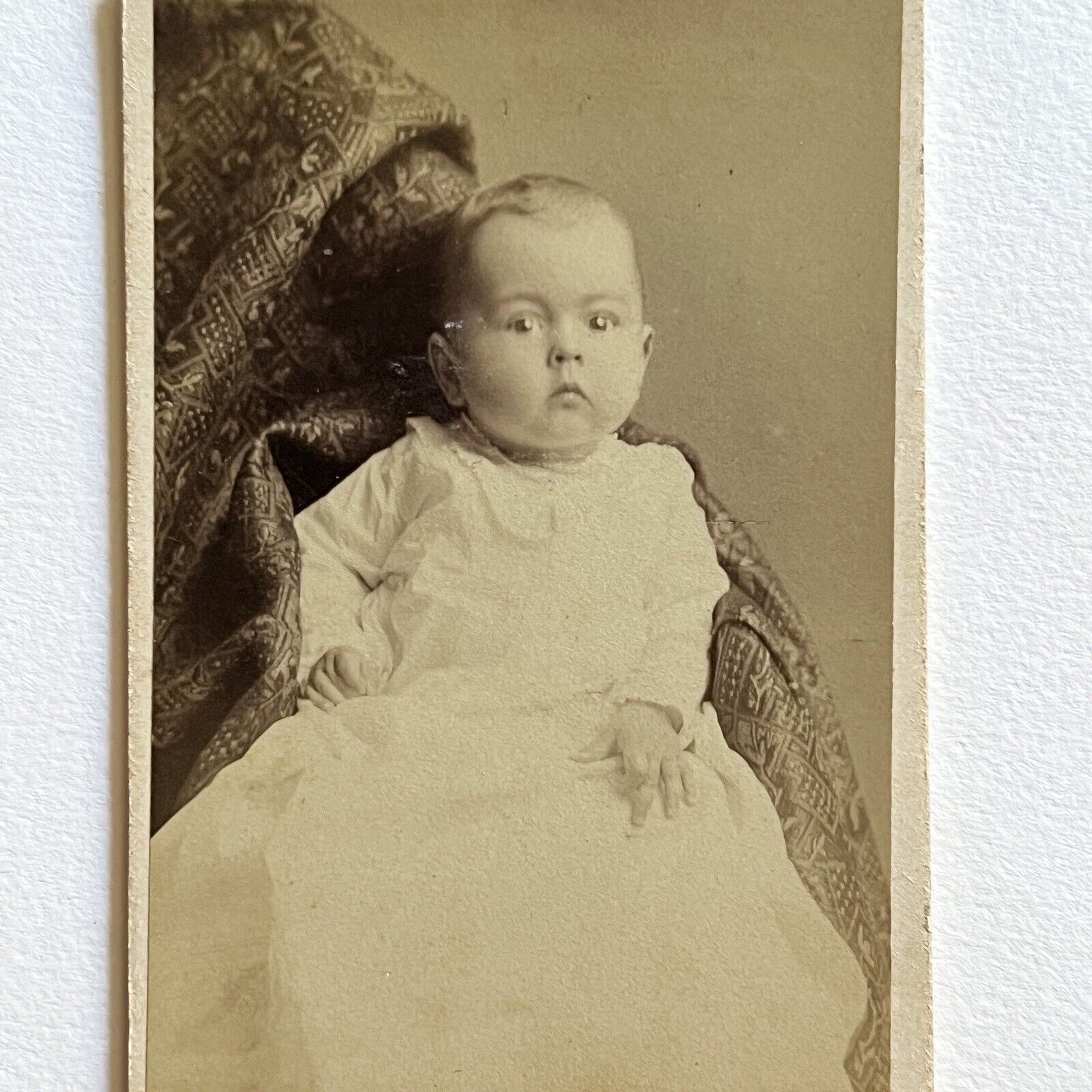 Antique CDV Photograph Adorable Sweet Baby Hidden Mother Salem MA