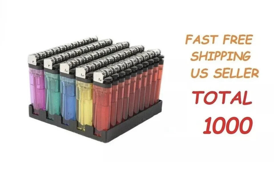 1000 classic cigarette disposable lighters (20 cases of 50) bulk lot