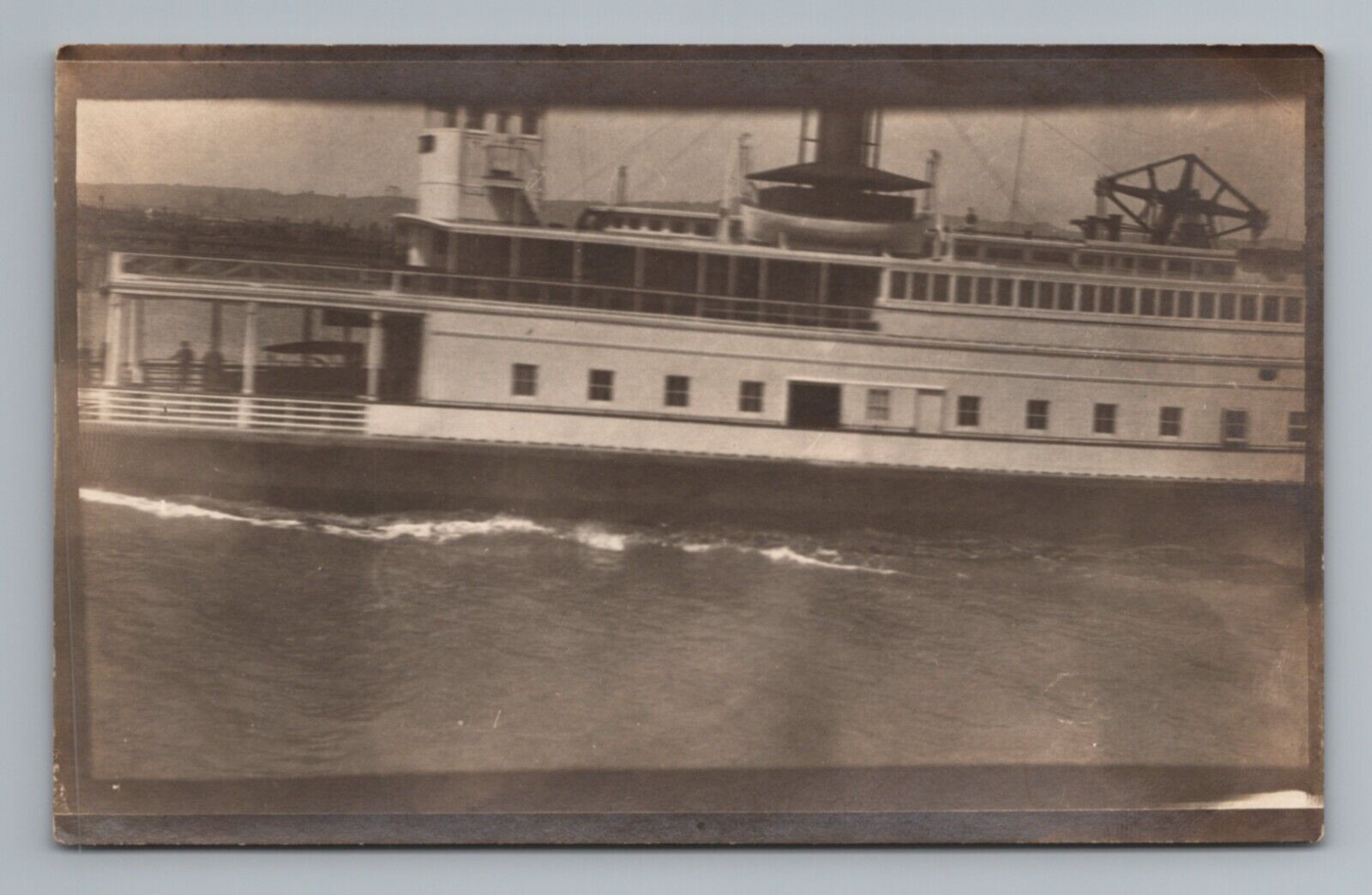 1915 California Ferry Real Photo RPPC Postcard