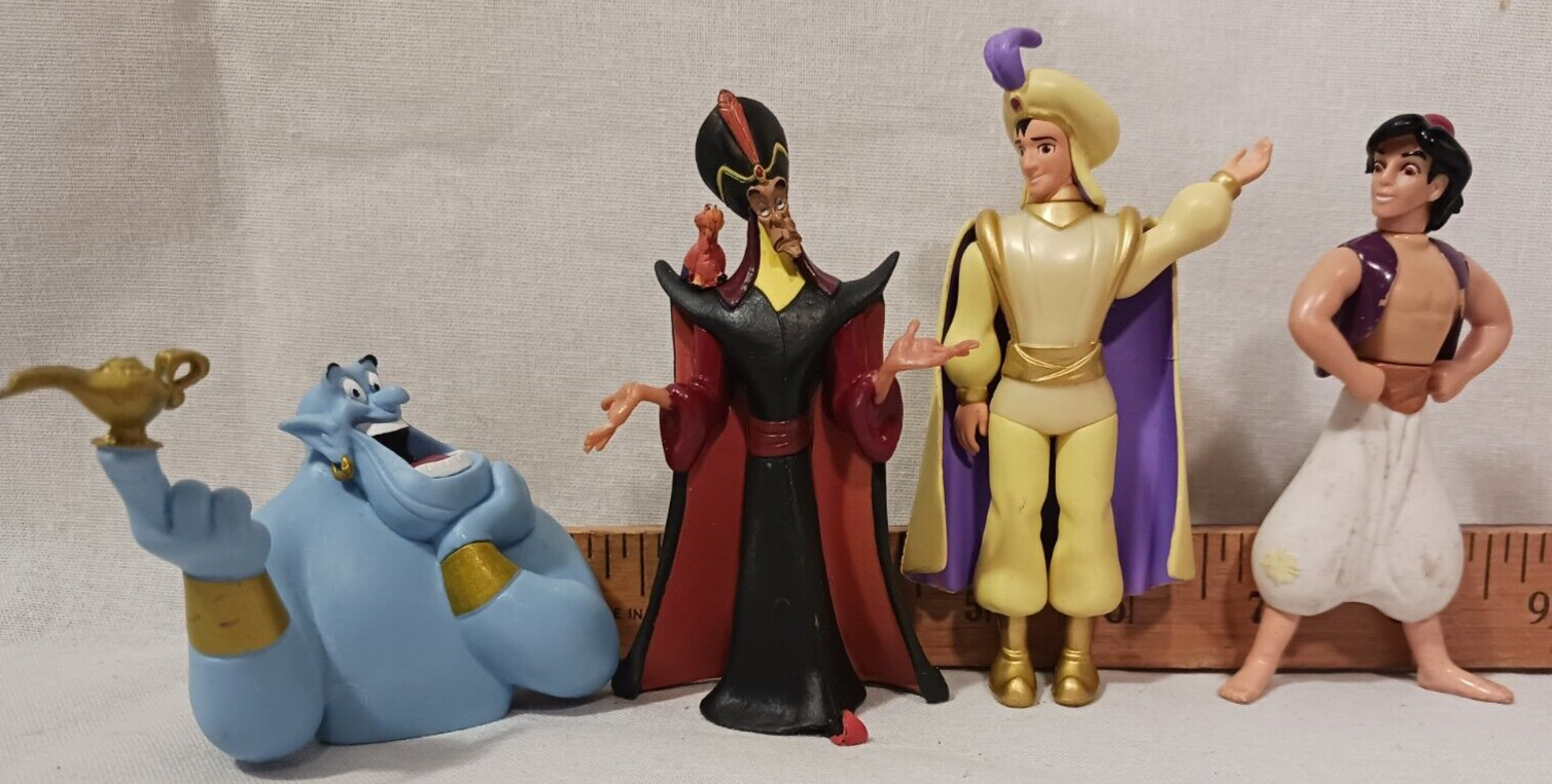 Lot of 4 Aladdin Disney Figurines Action Figures Cake Toppers