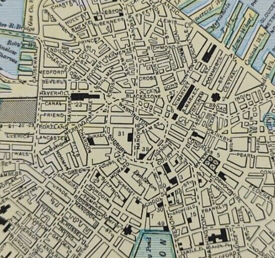 Vintage 1897 BOSTON MASSACHUSETTS Map 11\