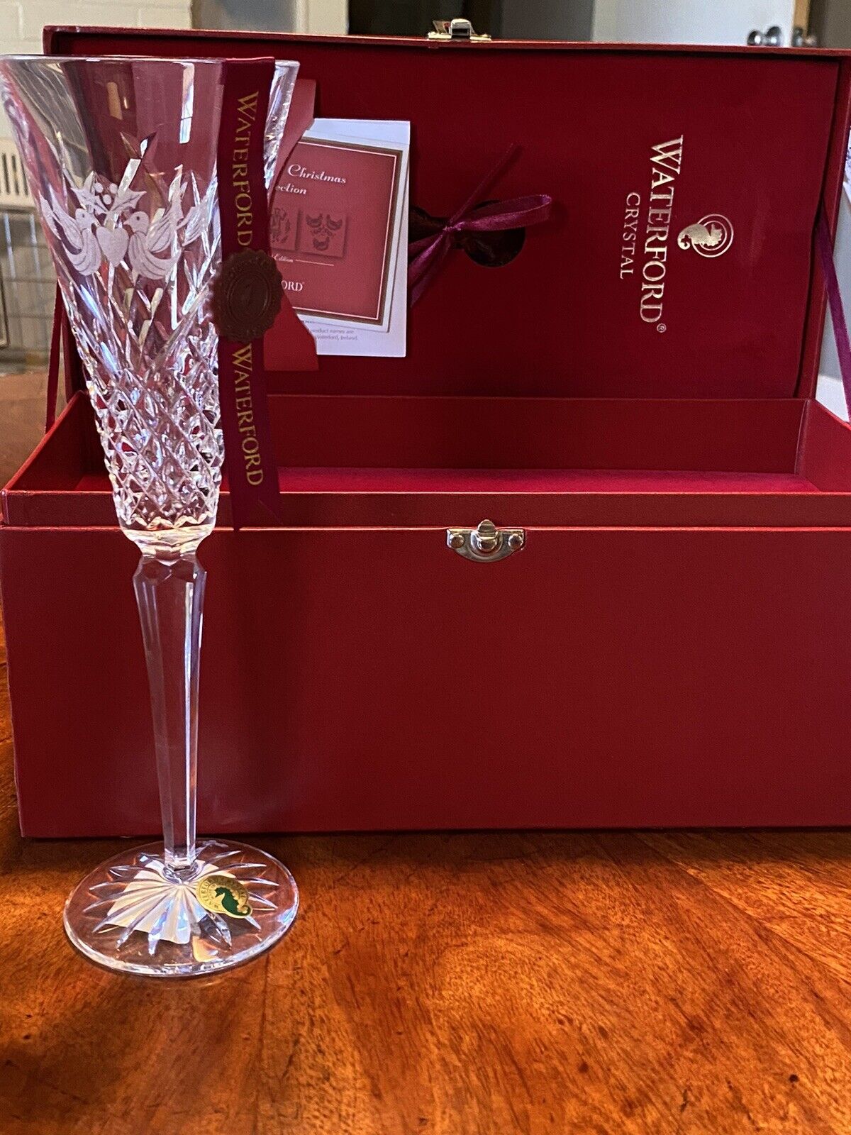 Waterford Crystal Limited Edition 12 Days of Christmas Champagne Turtle Doves