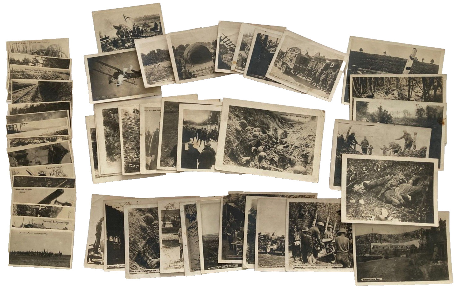 WWI Scenes of War Photos/Images Vintage Ephemera, Collection of 48