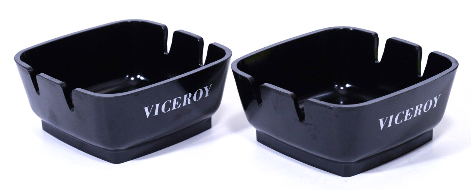 Lot of 2 Vintage Viceroy Filter Cigarettes Advertising Ashtray Made in USA