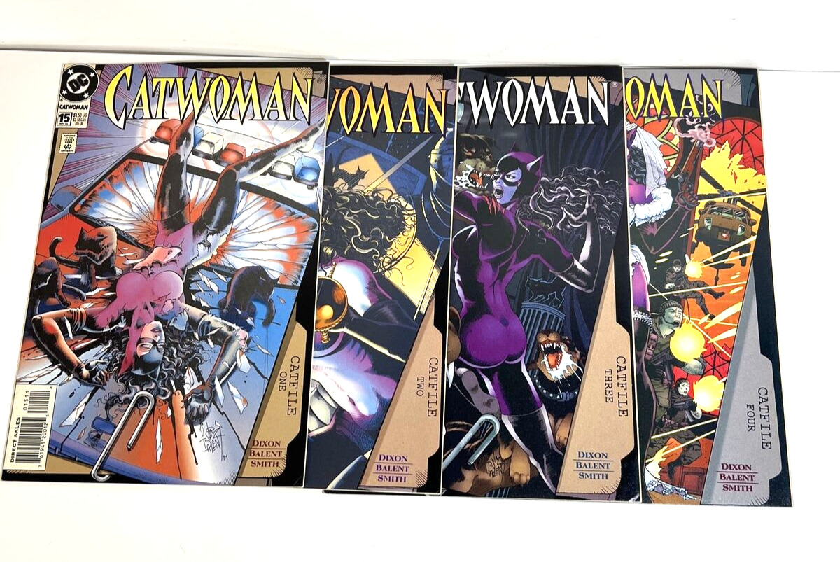 DC COMICS CATWOMAN #15-#18 1994 (4 Comic lot) Catfile storyline 1-4 complete set