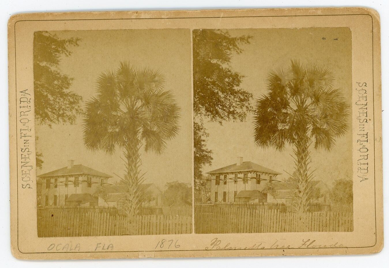 Florida Ocala House 1876 Circa 1870\'s Stereo