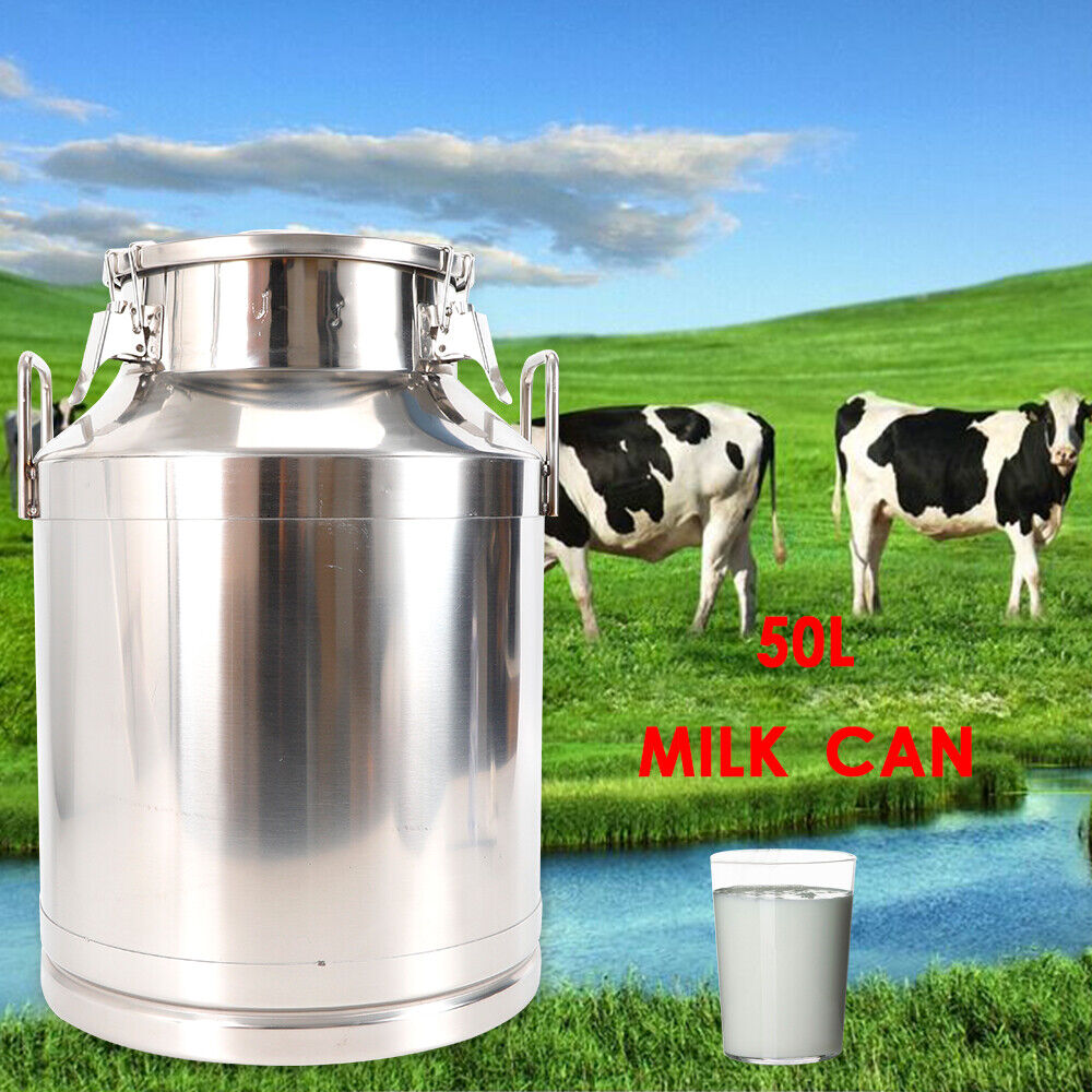 304 Stainless Steel 50 Liter Milk Can 13.25  Gallon Milk Bucket Wine Pail Bucket