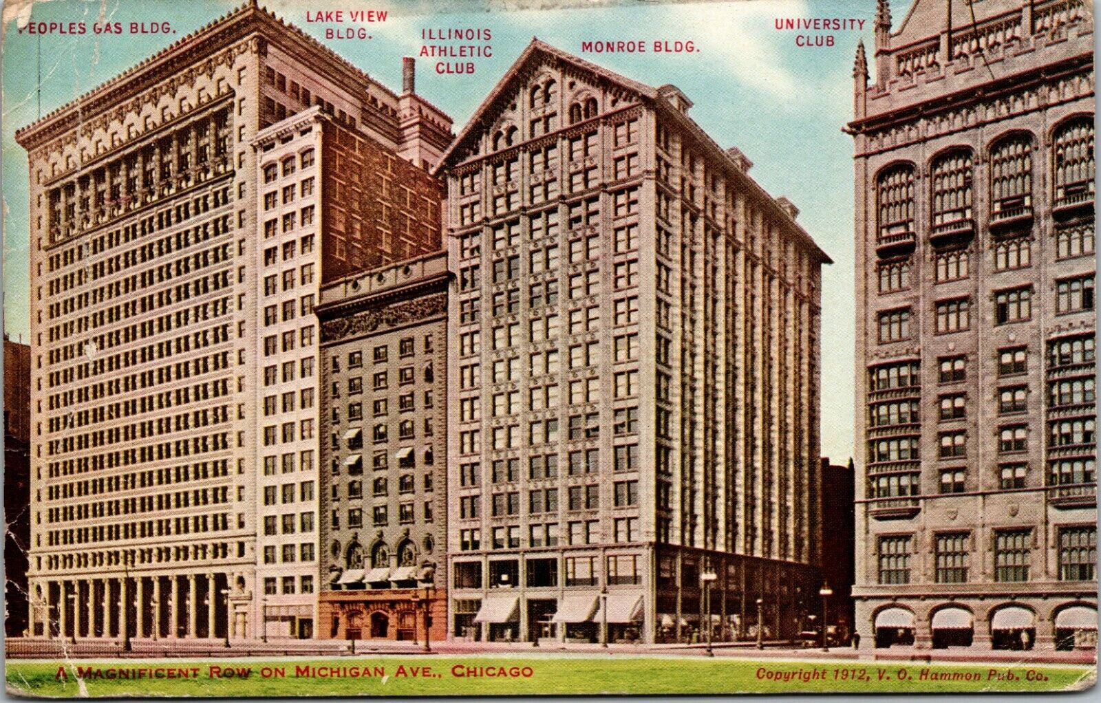 1915 Postcard - A Magnificent Row on Michigan Avenue, Chicago