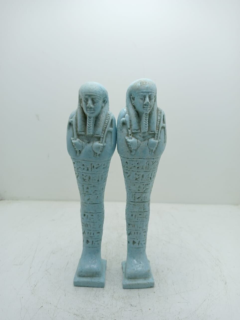 Egyptian Two Ushabti Ancient Statues Antique Rare Pharaonic Unique Egyptian BC