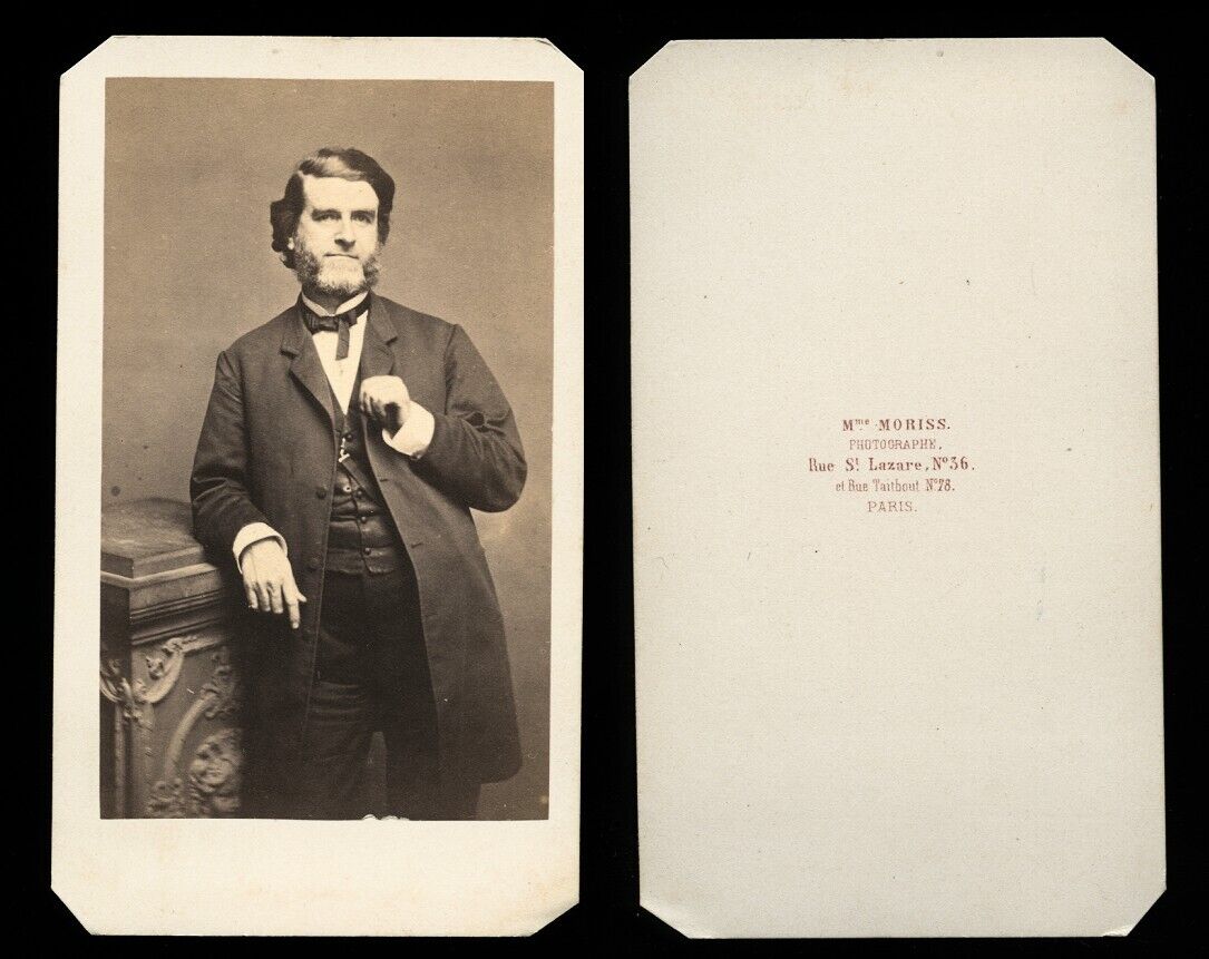 1860s CDV Important Man Female Photographer Madame Moriss of Paris - Scientist?