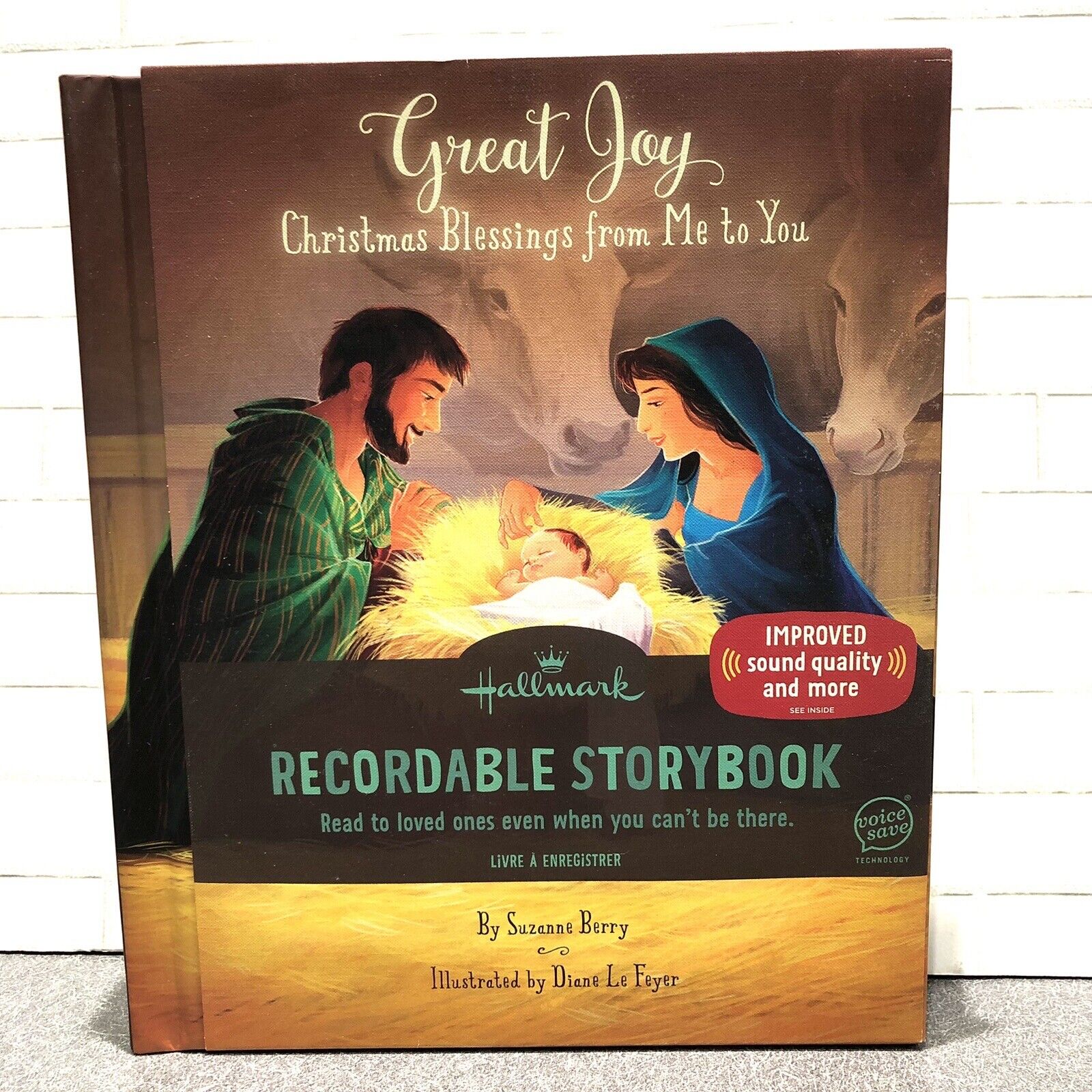 Hallmark GREAT JOY Christmas Blessing from Me to You Recordable Story Book New