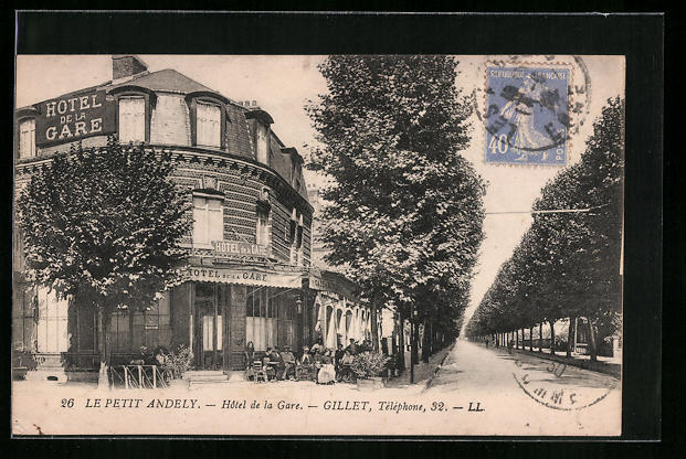 CPA Le Petit Andely, Hôtel de la Gare, Gillet 1930 