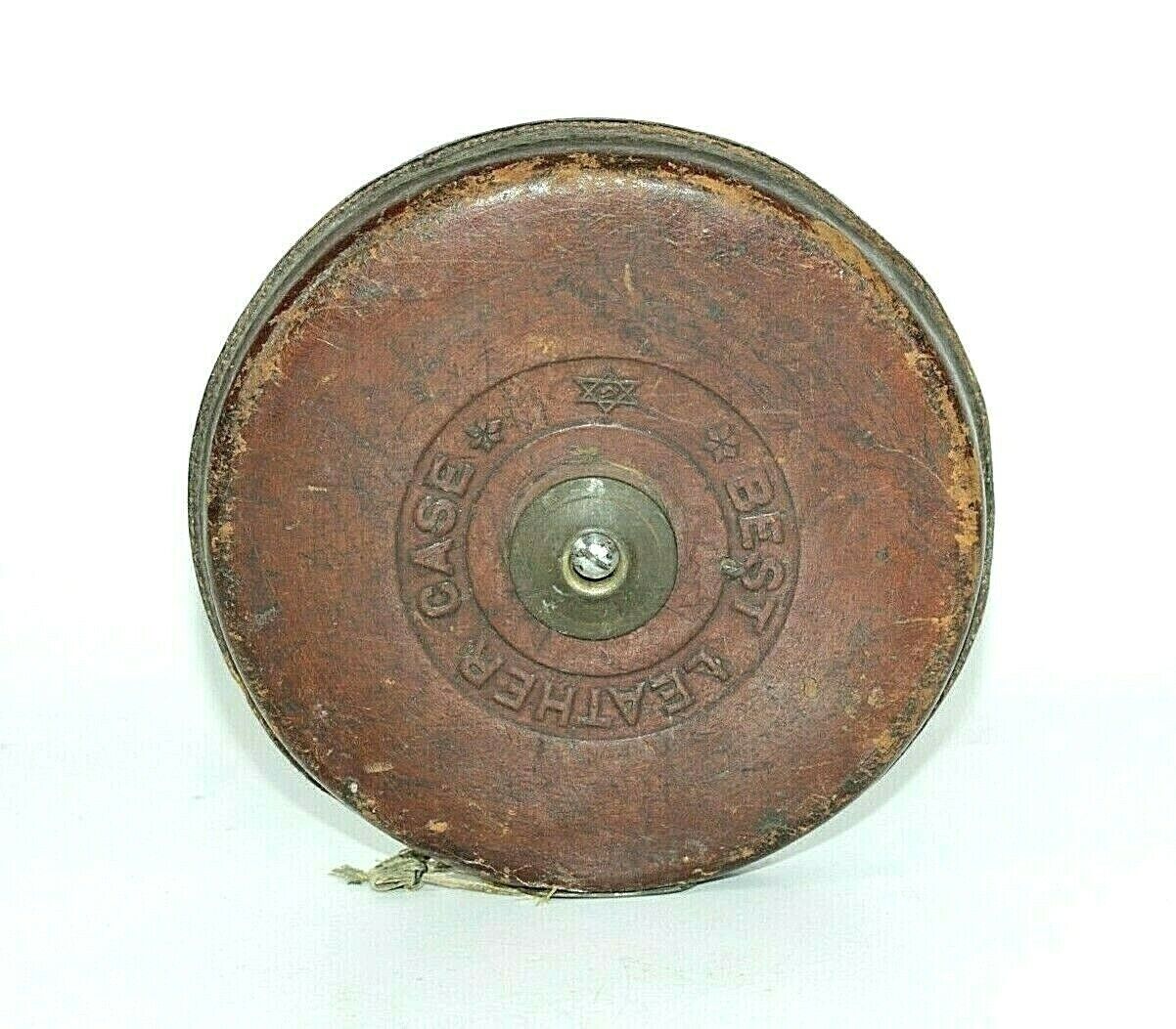Antique Best Leather Case Weather Fast Measuring Tape 20M JDEAL English Made