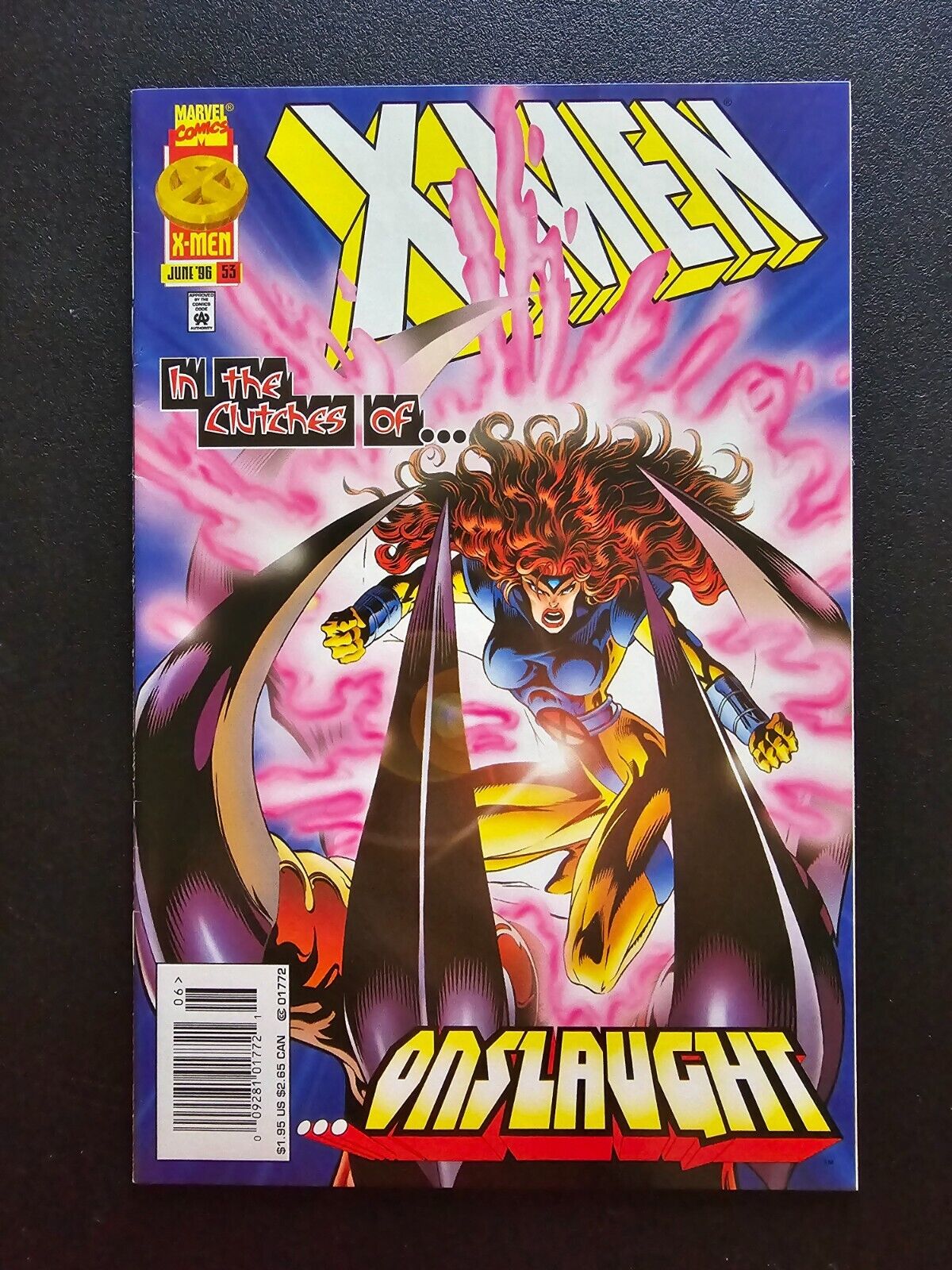 Marvel Comics X-Men #53 June 1996 Andy Kubert Newsstand 1st app Onslaught (a)