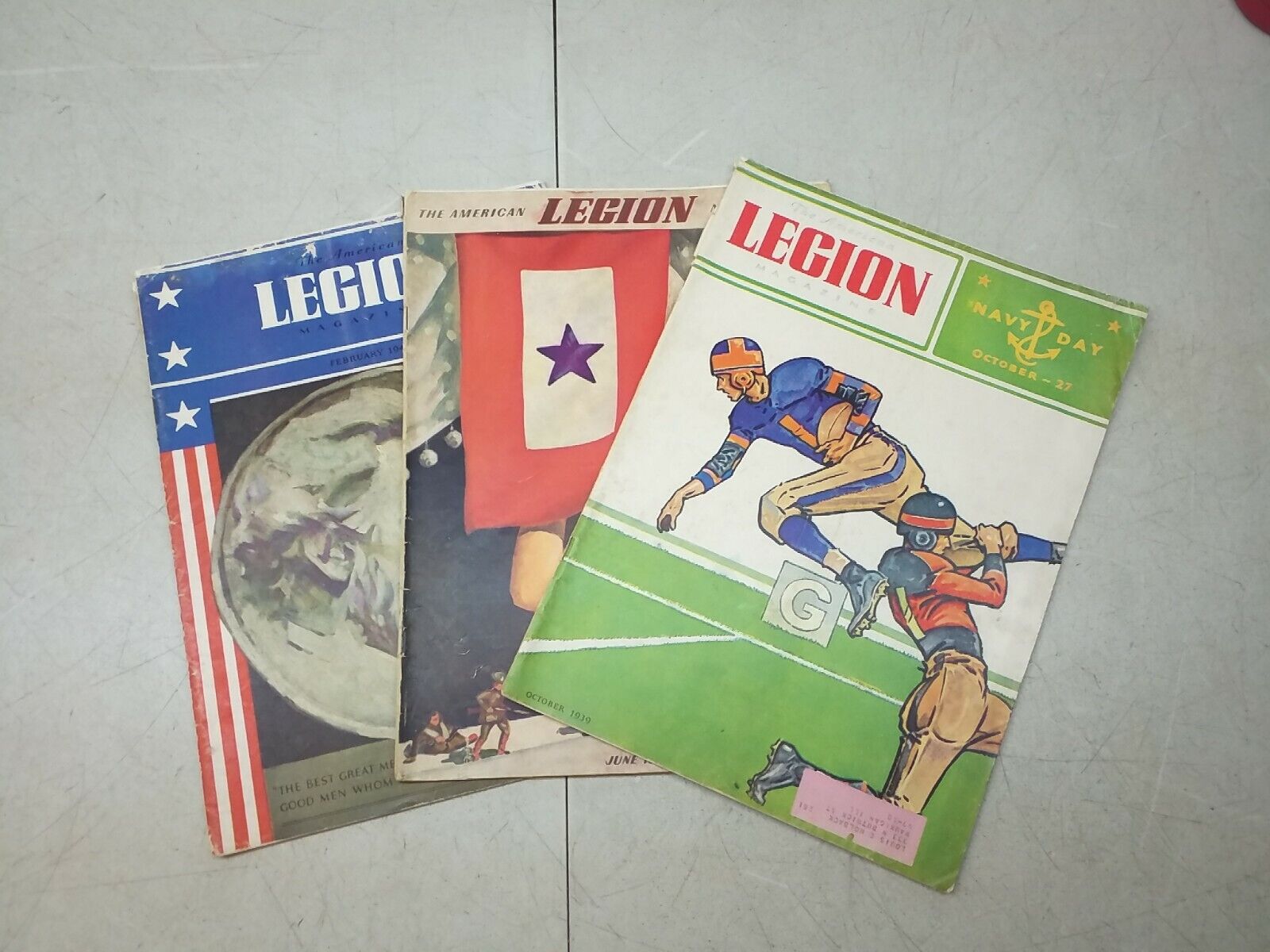 Rare American Legion Magazines Paul Brown Pre WWII Wartime Editions Vintage USA 