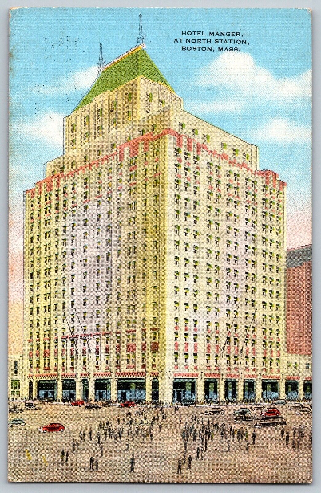 Boston, Massachusetts MA - Hotel Manger at North Station - Vintage Postcard
