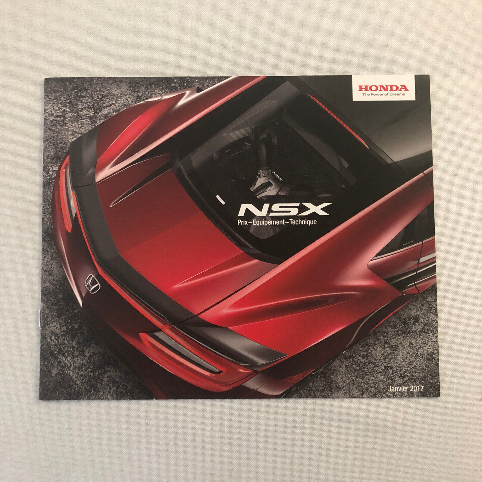 2017 Honda NSX Sales Brochure Catalog Technical Spec SWITZERLAND French Text