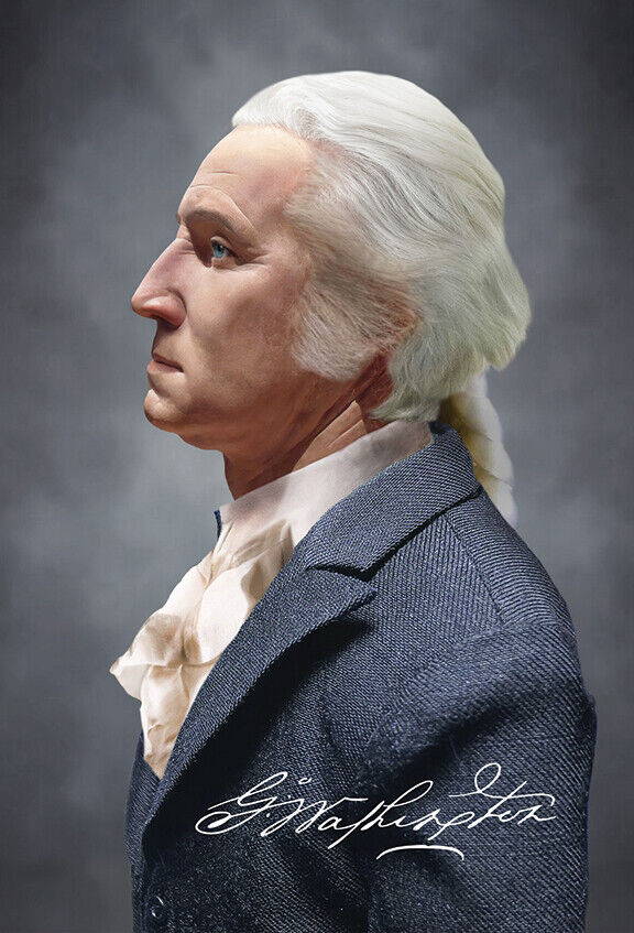 Postcard Real Profile Face of George Washington Houdon Life Mask NEW 2022 Image