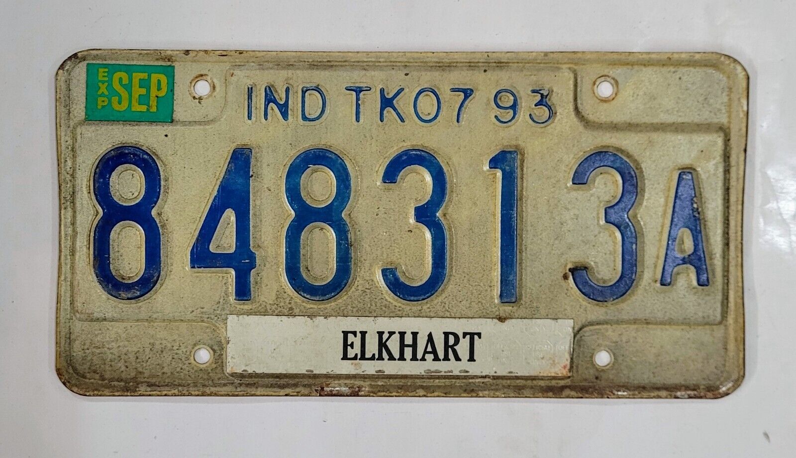 1993 Vintage INDIANA Truck License Plate ~ 848313A  ~ 🔥  🔥