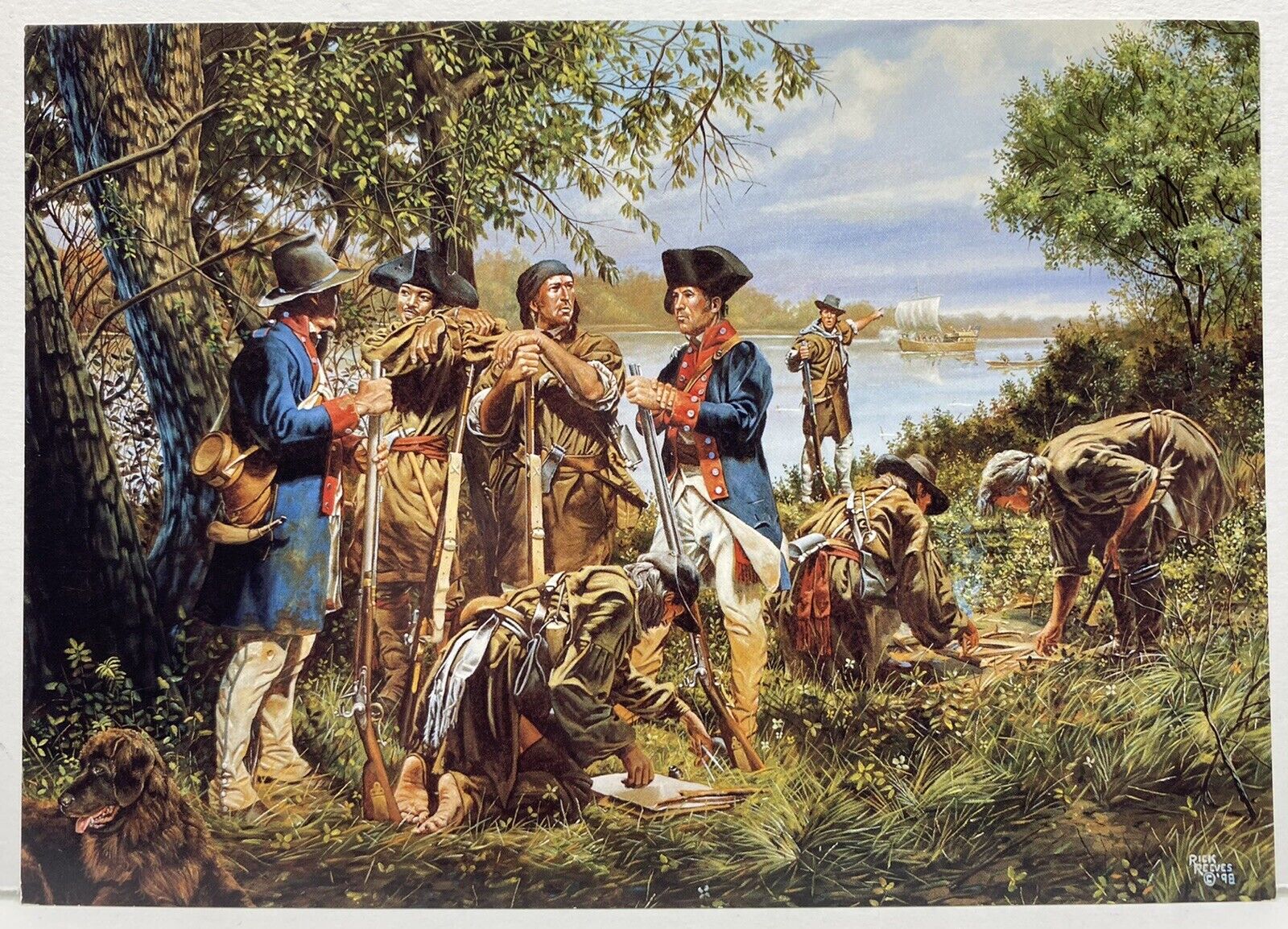 Rick Reeves Independence Day Missouri River Lewis and Clark Civil War Postcard