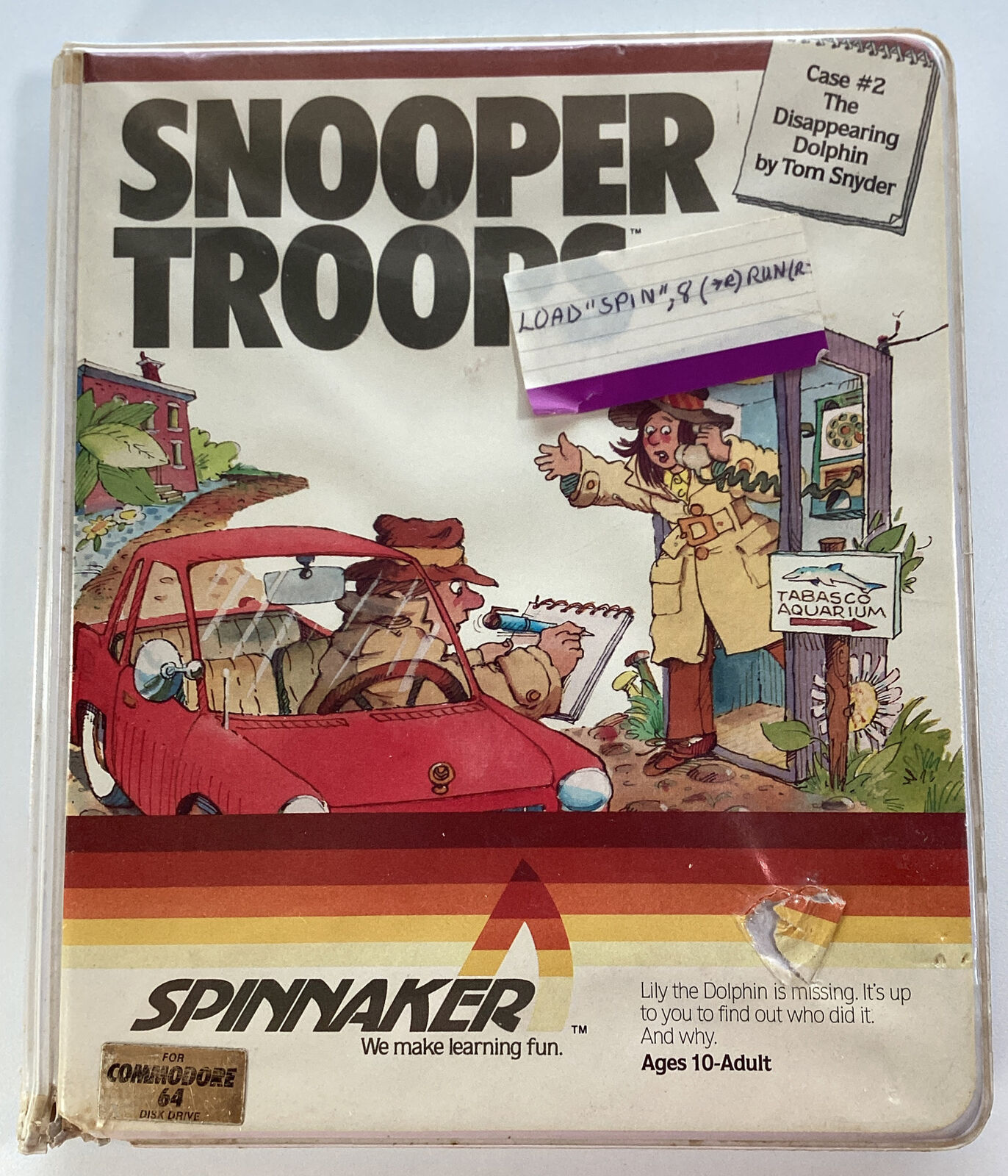 Commodore 64 Software Vintage 1983 Rare Snooper Trooper Spinnaker Cambridge MA