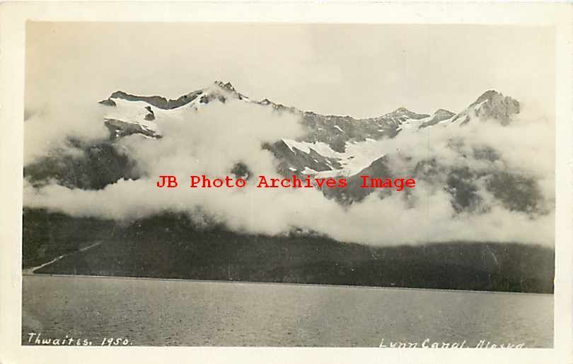 AK, Lynn Canal, Alaska, RPPC, Scenic View of Mountains, Thwaites Photo No 1950