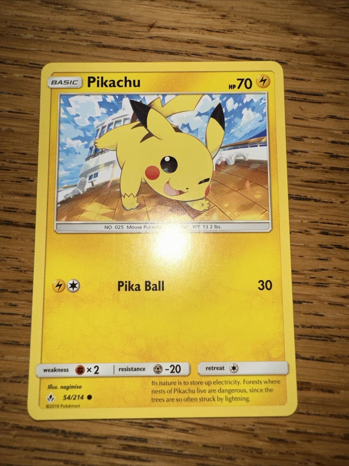 Pikachu - 54/214 - Unbroken Bonds - Near Mint - Pokemon