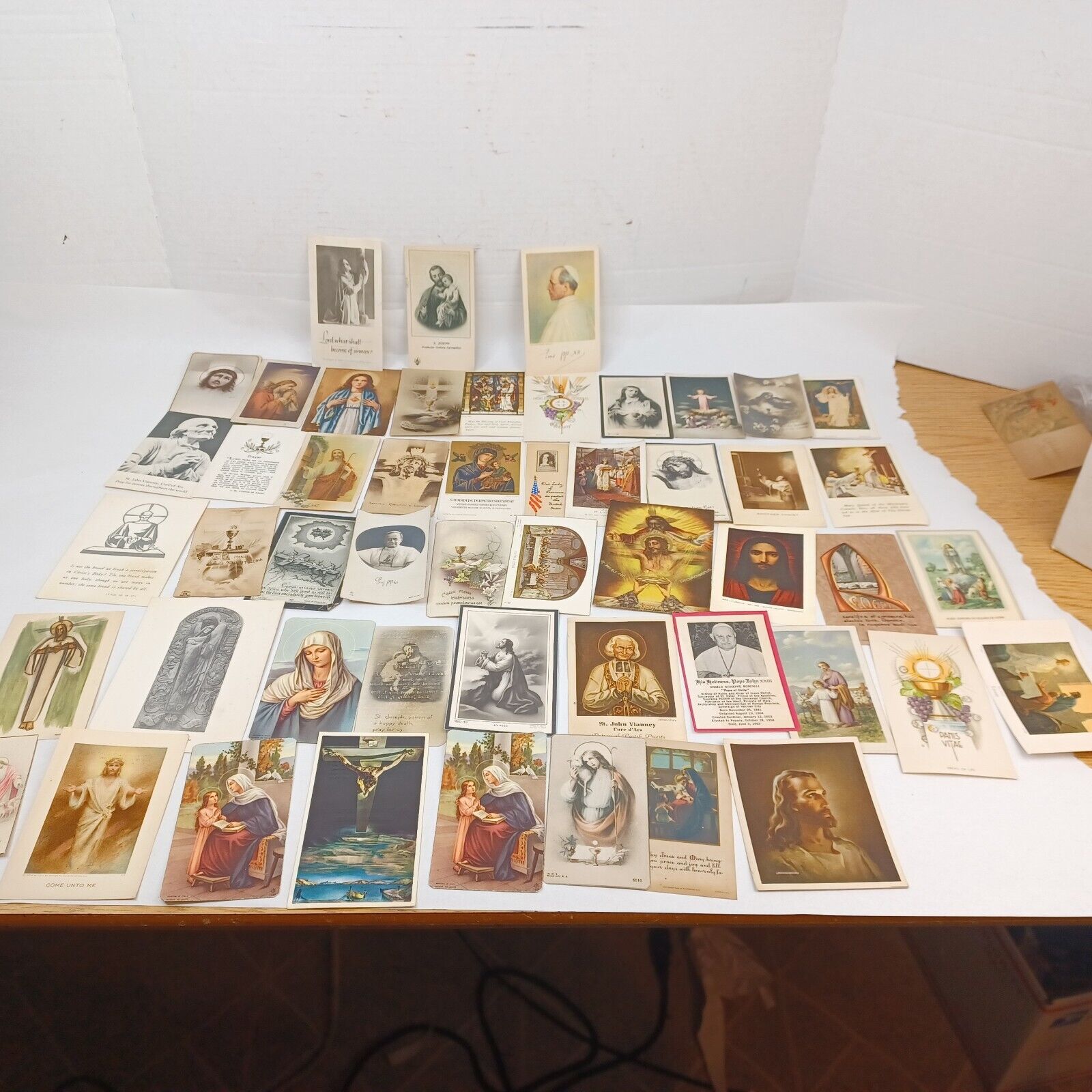 Lot of 50 Vintage Catholic Holy Cards 1930s To 1950s