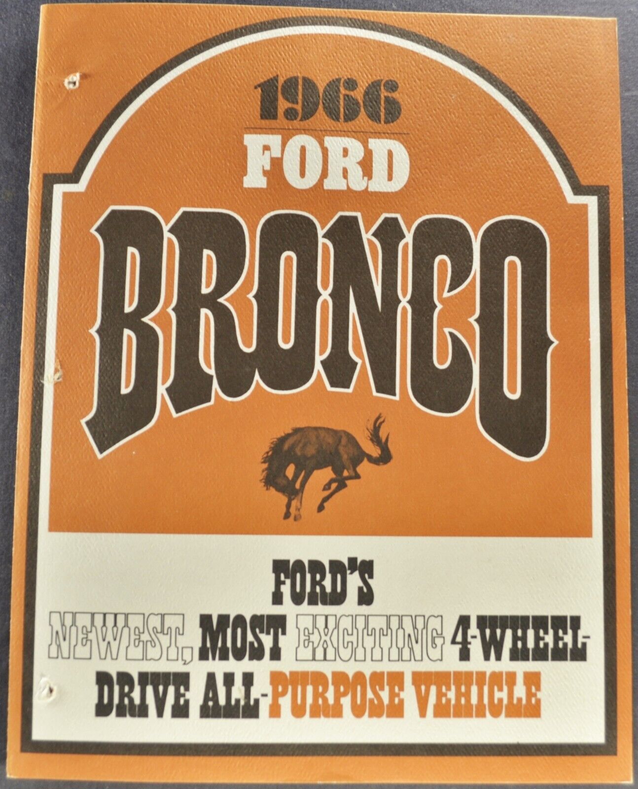 1966 Ford Bronco Brochure Folder 4x4 Nice Original 66 Not a Reprint