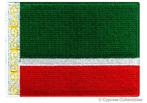 CHECHNYA FLAG PATCH embroidered iron-on RUSSIA CHECHEN REPUBLIC Россия BANNER 