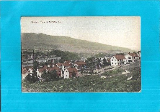 Vintage Postcard-Birdseye View of Adams, Massachusetts
