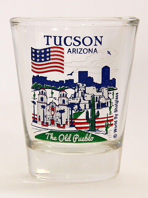 TUCSON ARIZONA GREAT AMERICAN CITIES COLLECTION SHOT GLASS SHOTGLASS