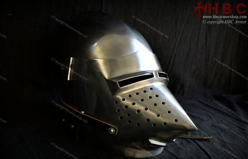 Medieval Houndskull Steel Bascinet Historical Armour Helmet Christmas Gifts Item