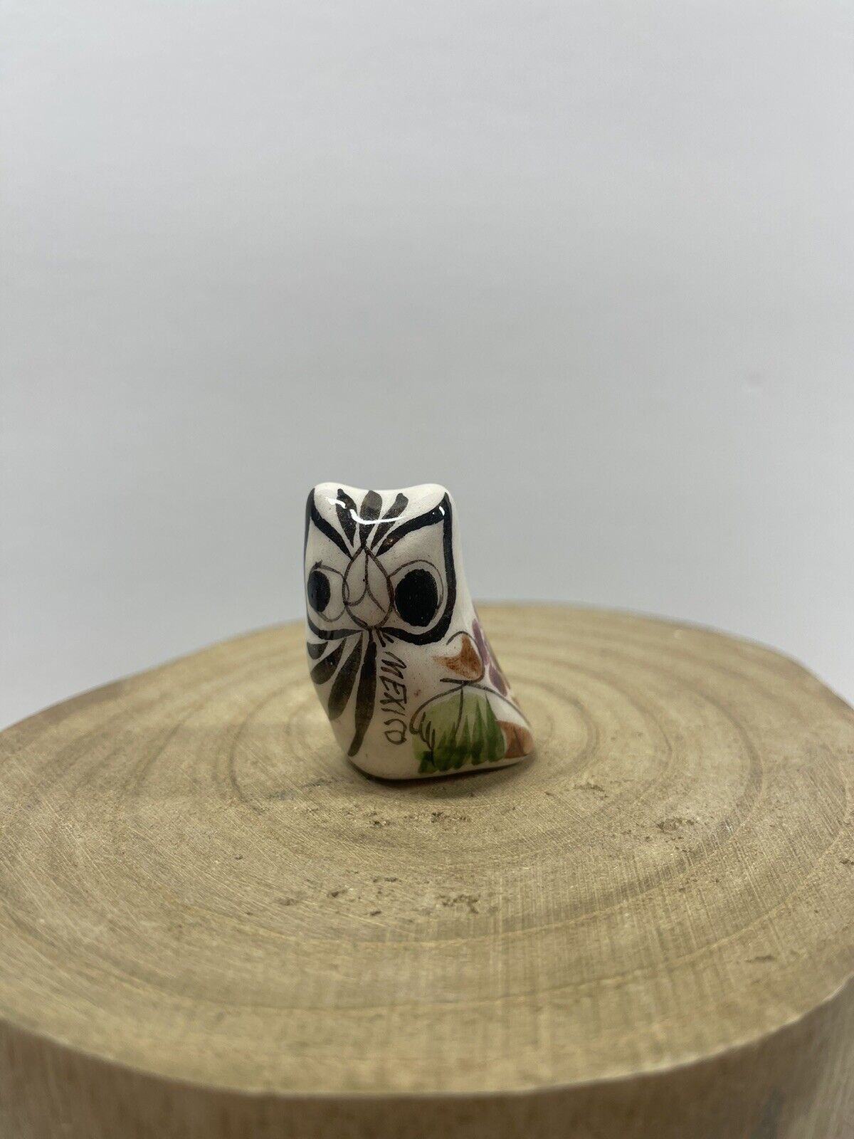 Small Miniature Mexican Pottery Owl