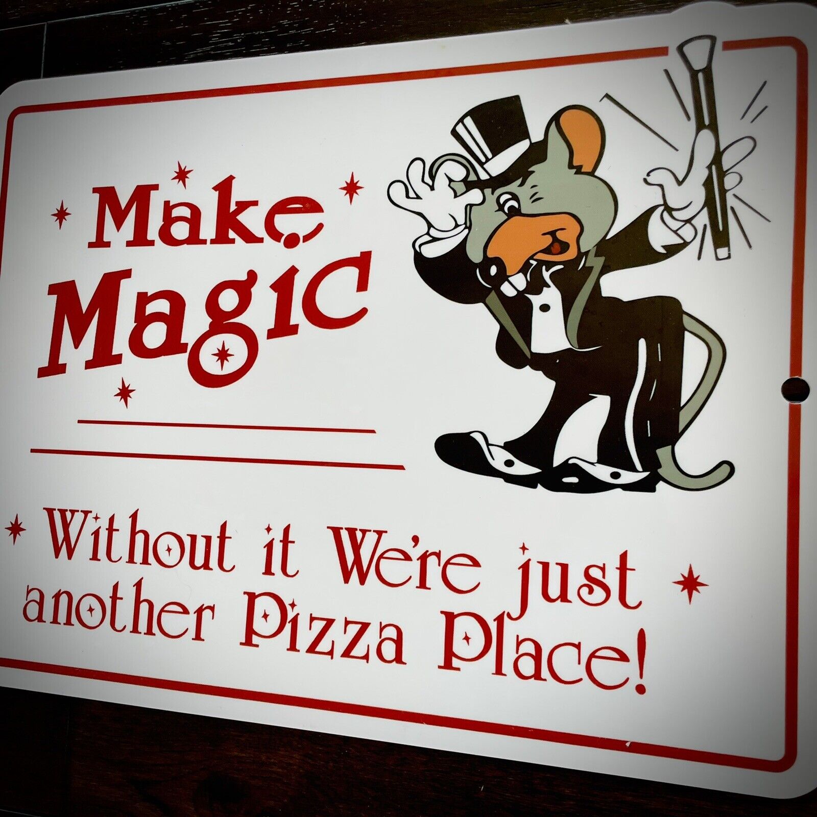 🍕 Chuck E Cheese Sign Statue Decor Vintage Man Cave Arcade Pinball