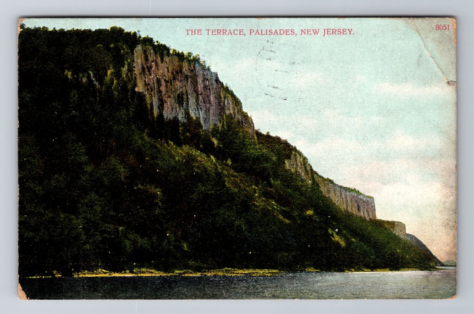 Palisades NJ-New Jersey, the Terrace, c1907 Antique Vintage Souvenir Postcard