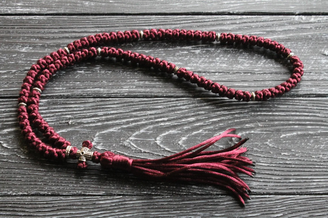 Orthodox Prayer Rope Rosary 100 knots, Christian rosary, brojanica, komboskini