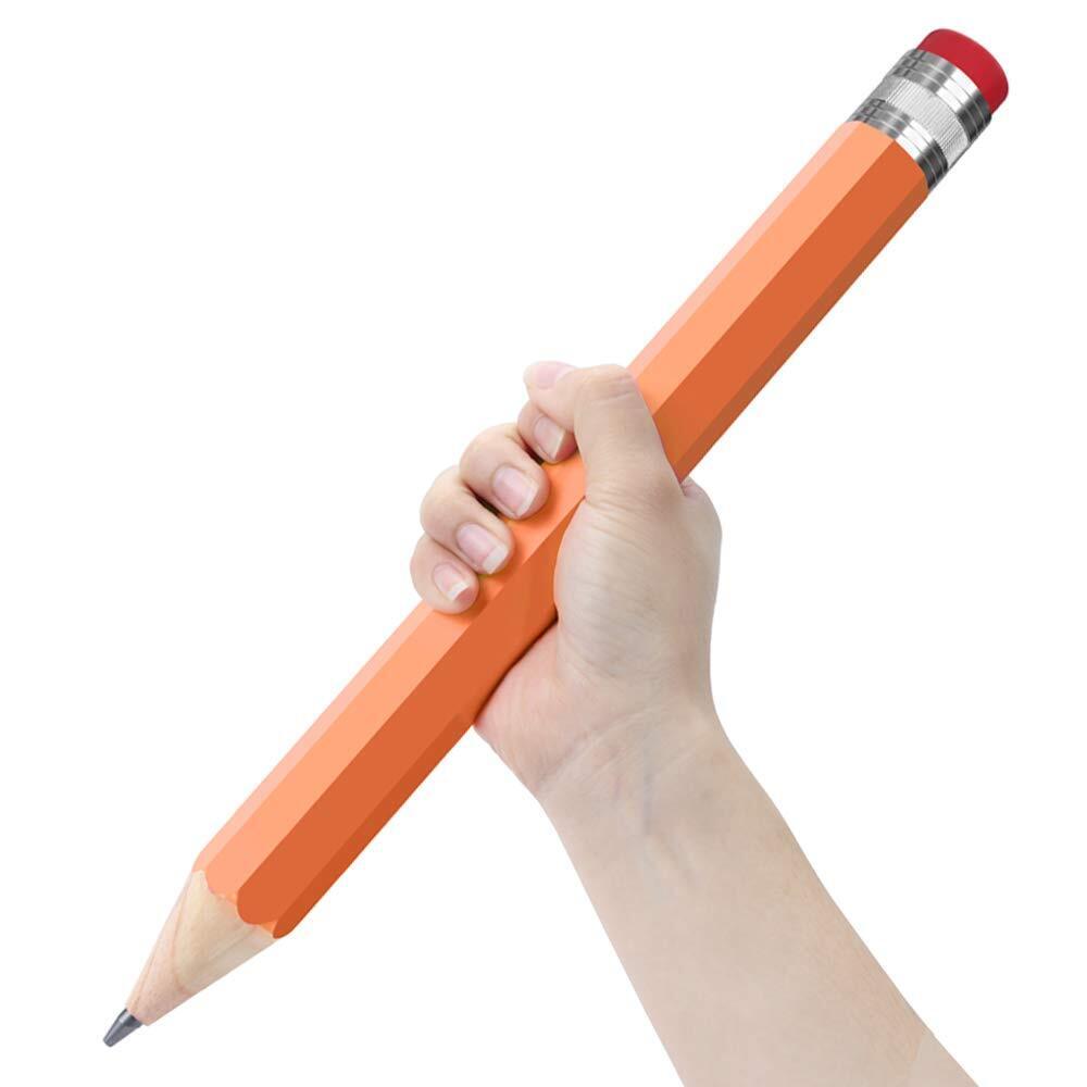 BUSHIBU Wooden Jumbo Pencils for Prop/Gifts/Decor - 14 Inch Funny Big Novelty...