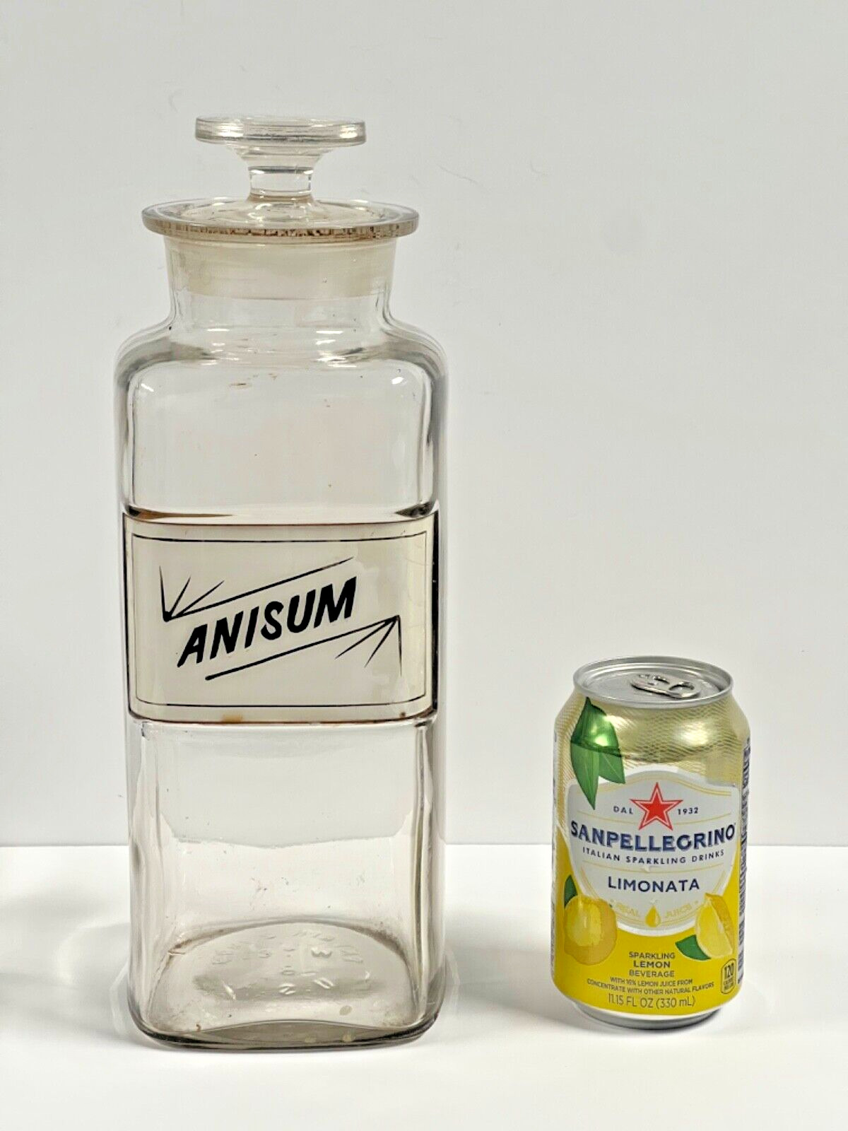 Vintage Apothecary Pharmacy Bottle; “ANISUM”; Large; Dated 1889