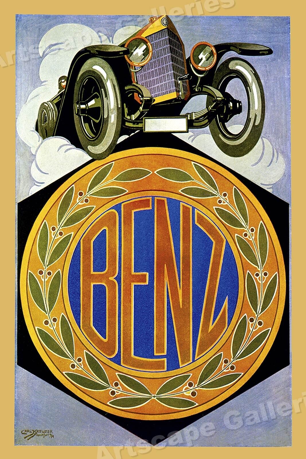 1917 Benz Motor Car Classic German Luxury Auto Poster - 16x24