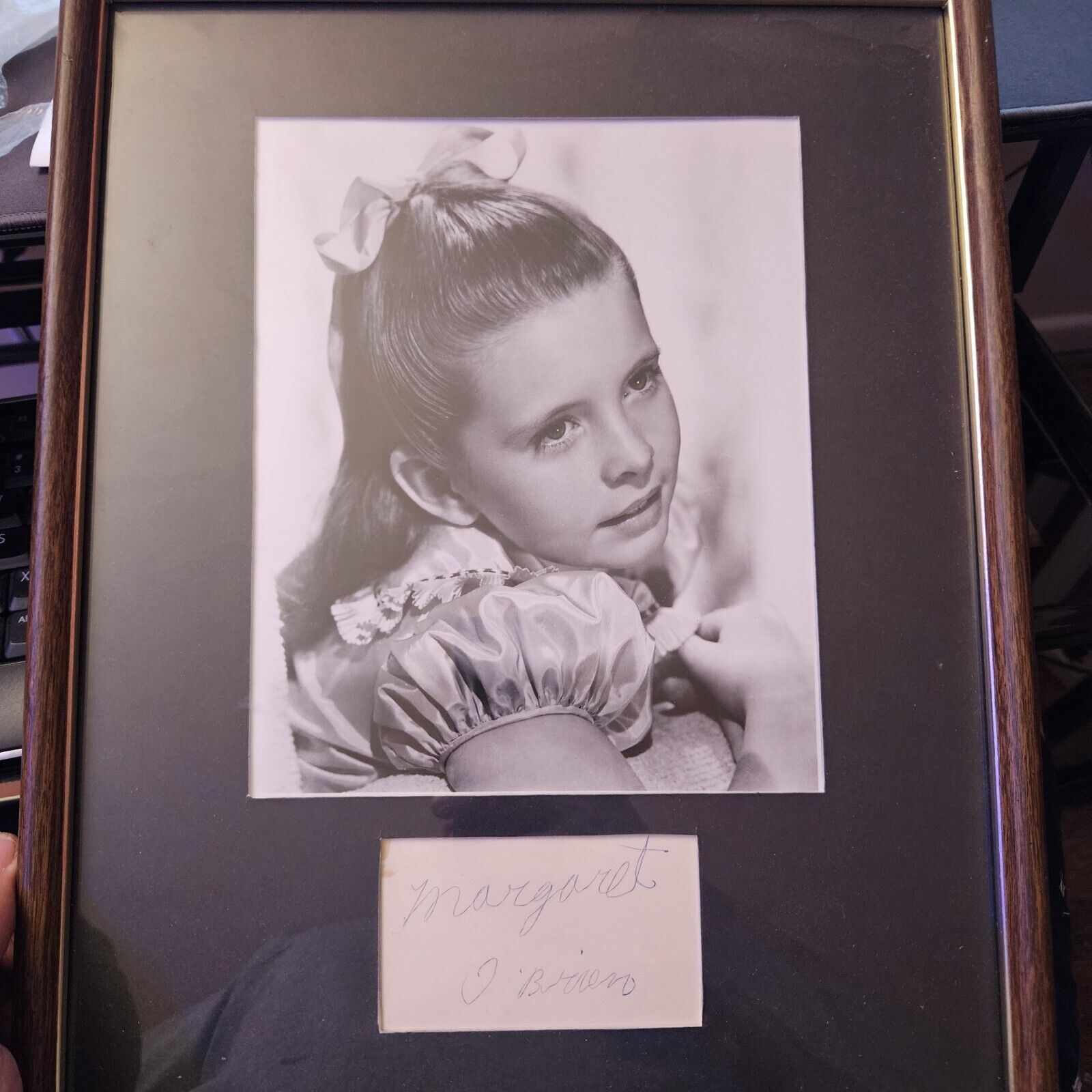 AUTOGRAPH CHILD ACTOR MARGARET O'BRIEN SIGNED AT 7 YEARS OLD VERY RARE