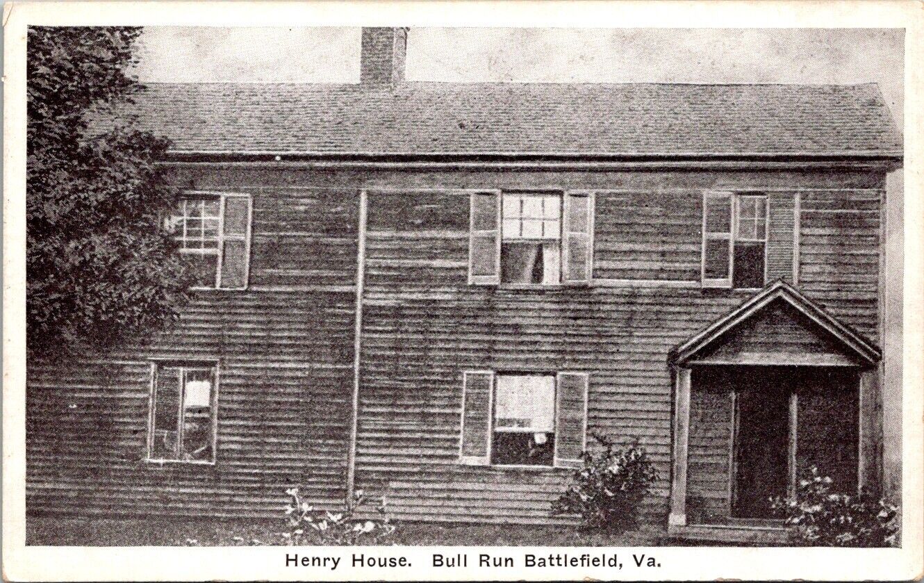 Vintage Postcard Henry House Bull Run Battlefield Virginia A9