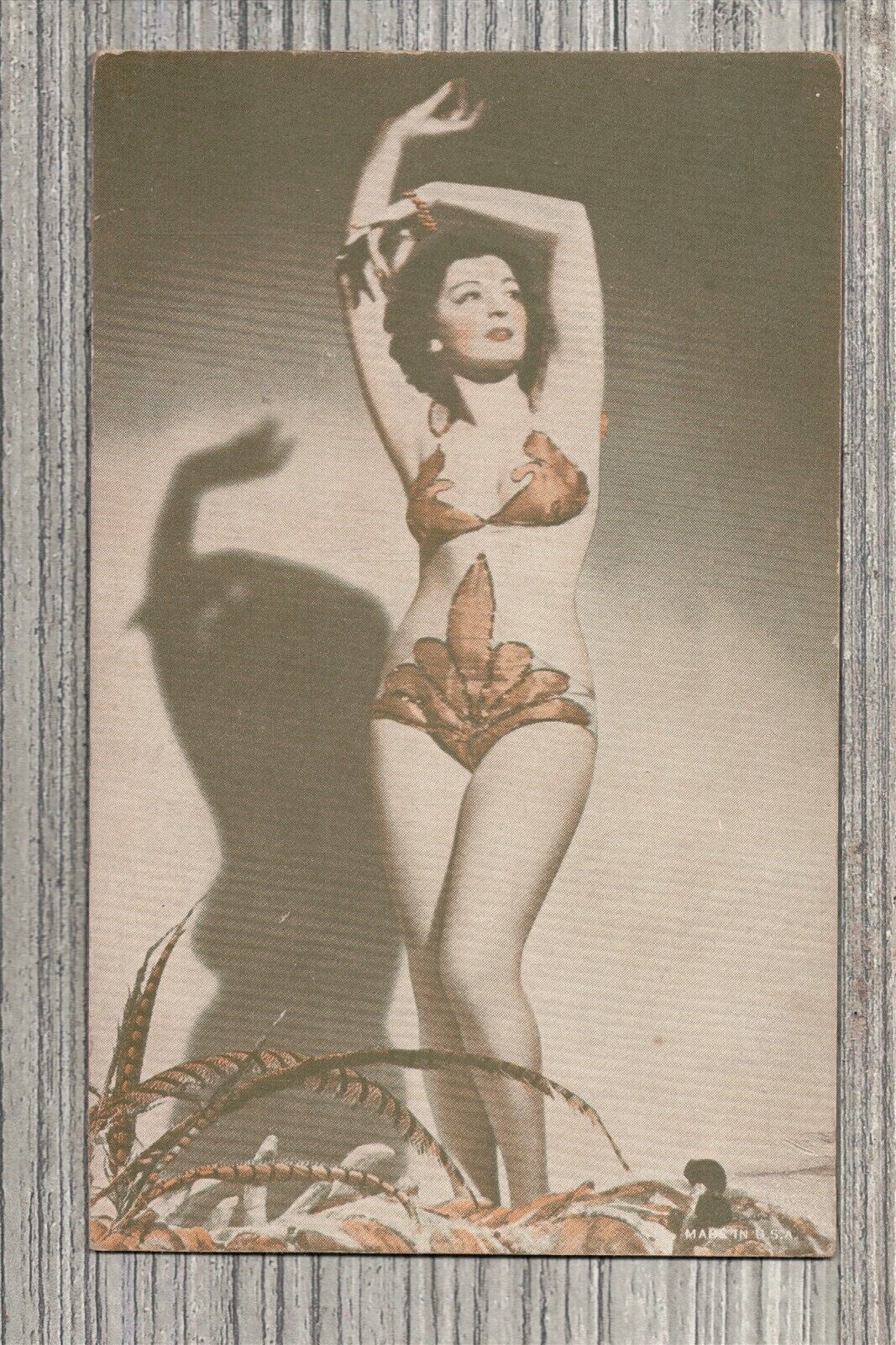 1940\'s Mutoscope Type Beautiful Women Pinup Card-9636