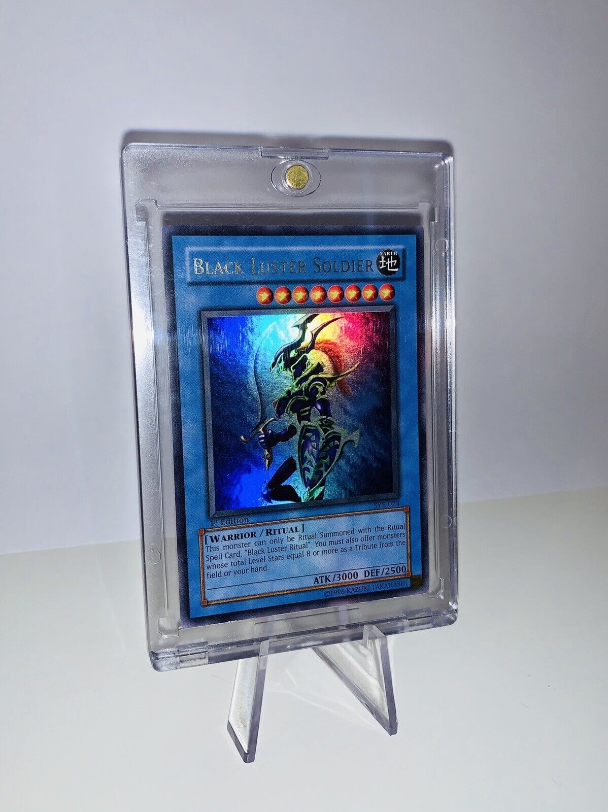 Yu-Gi-Oh Card: Black Luster Soldier SYE-024 Ultra Rare - Excellent Condition + Case