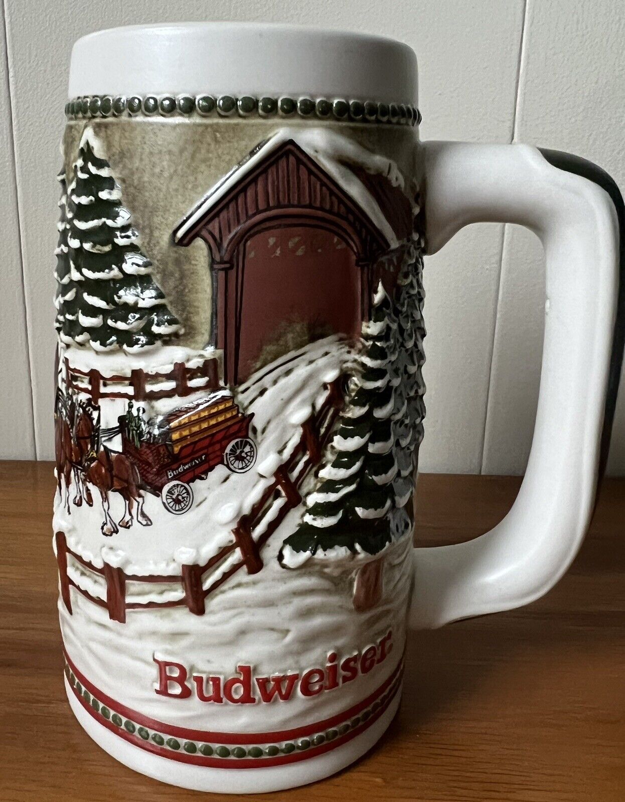 Vtg 1985 Anheuser Busch Budweiser Clydesdales Collector's Series Beer Stein Mug