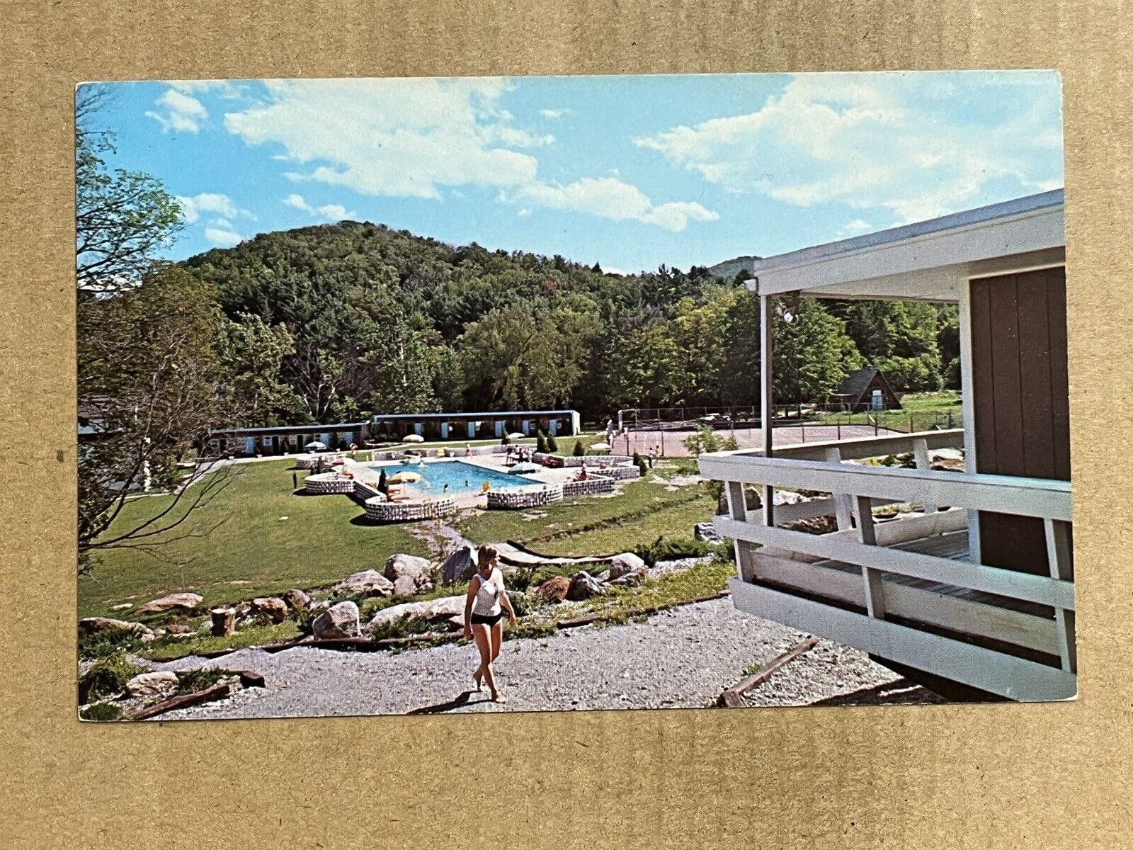 Postcard South Lee MA Massachusetts Oak N Spruce Resort Berkshires Vintage PC