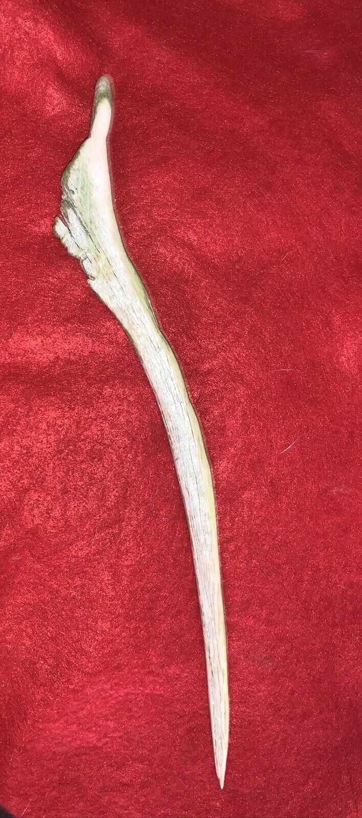 Native American Artifact Pre 1600 Effigy Bone Hairpin